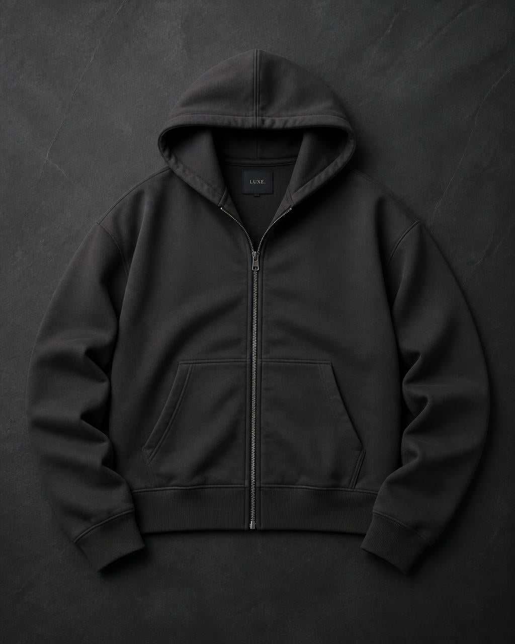 Vision Zip Hoodie in Carbon Grey