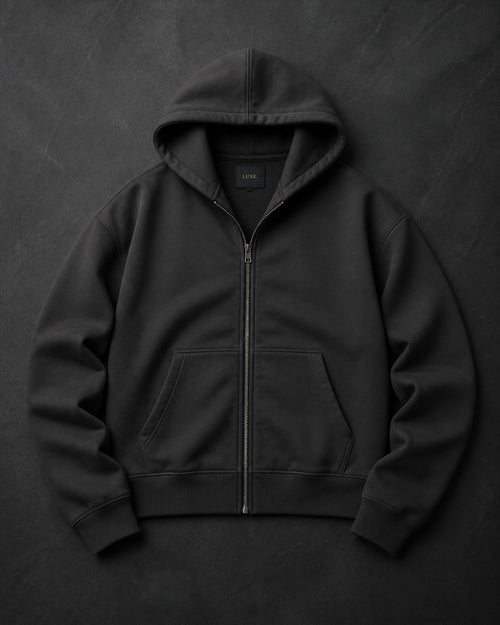 Vision Zip Hoodie in Carbon Grey